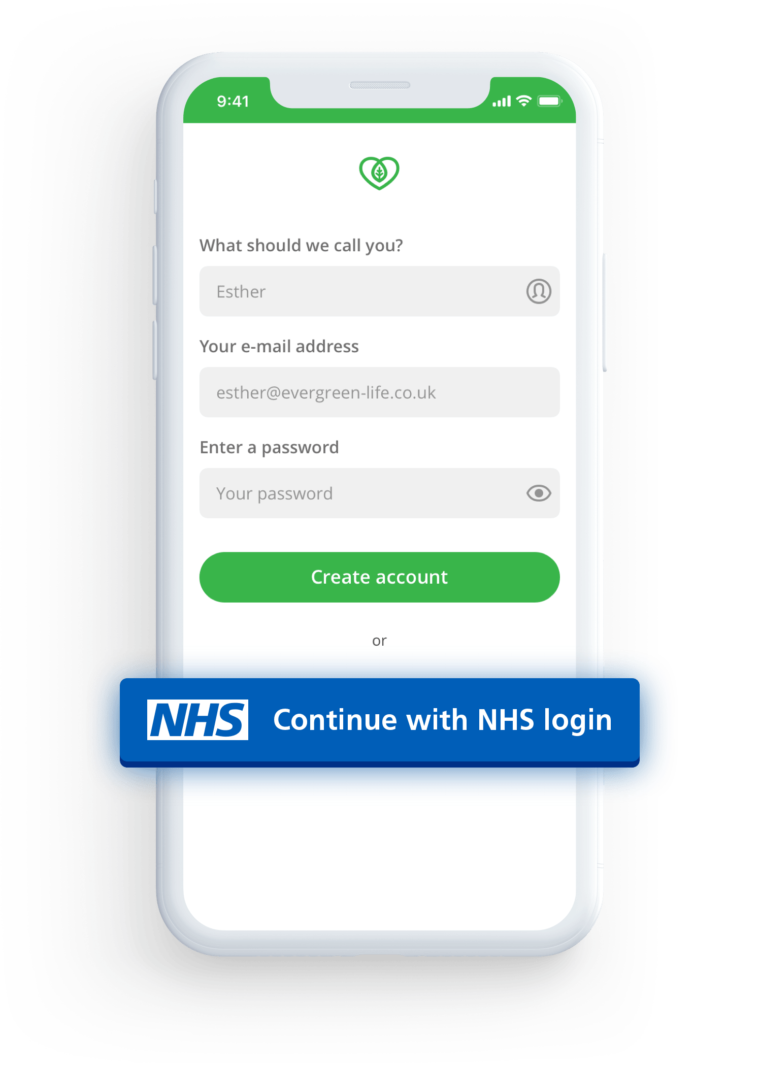 NHS Login Patient Services Evergreen Life